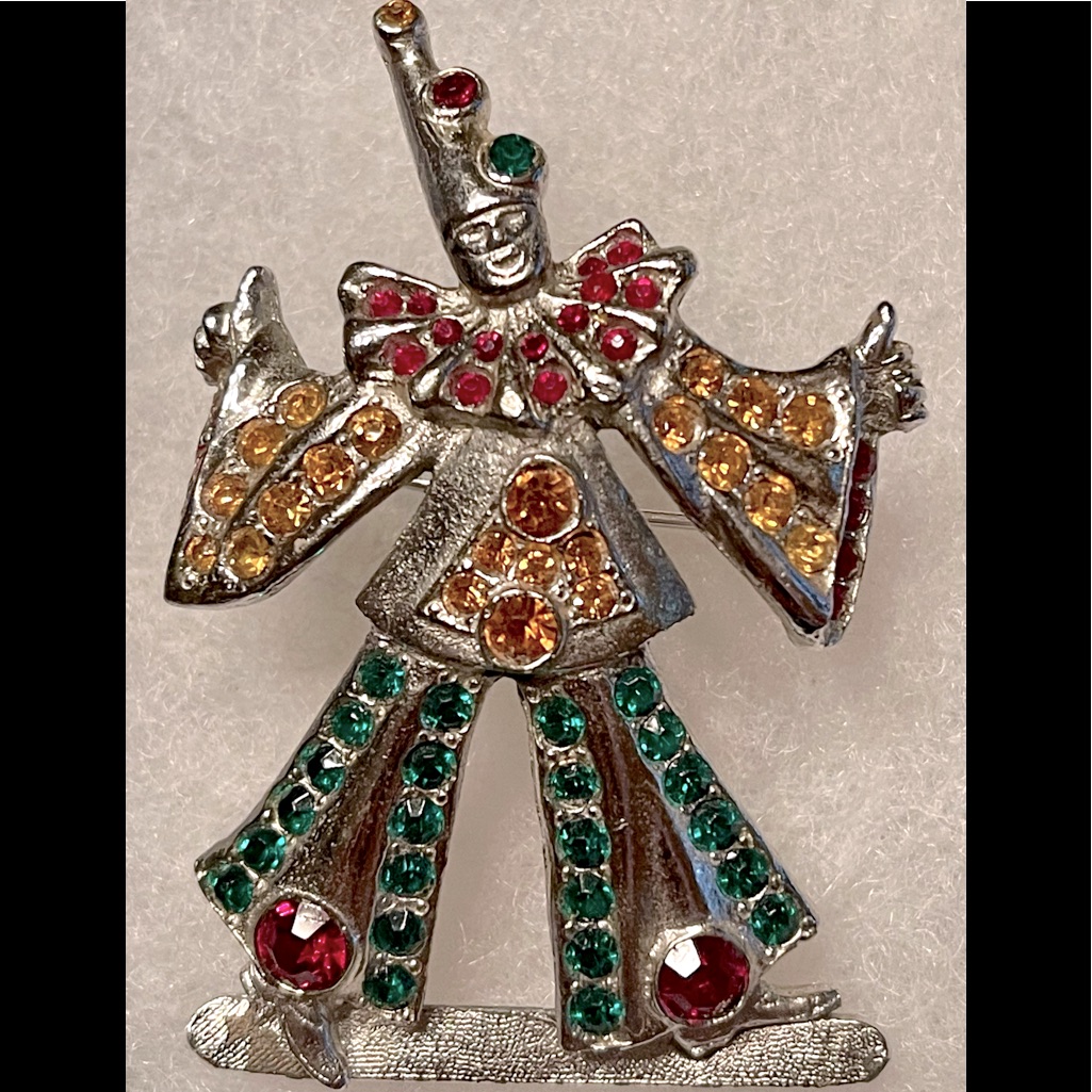 Rare Vintage Signed “Ora” Clown Brooch